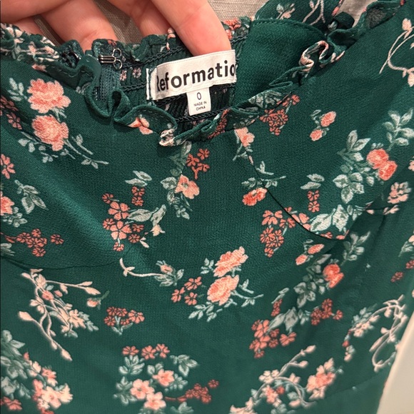 Reformation Floral Green Midi Dress - Picture 5 of 6